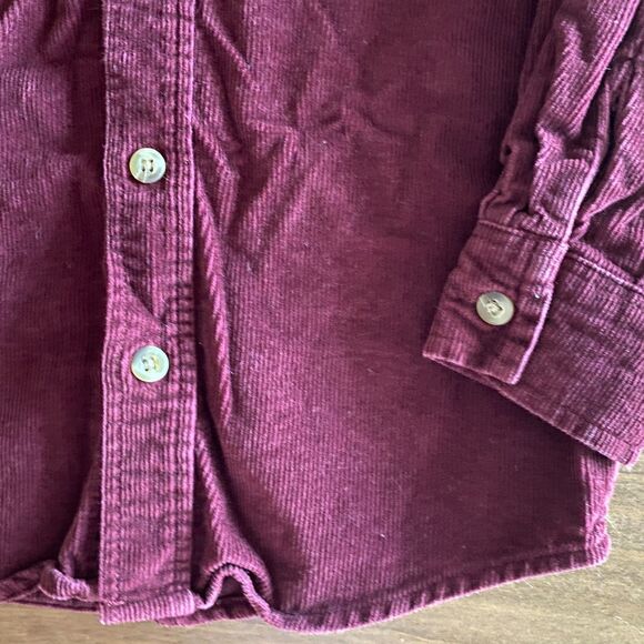 Old Navy Maroon Corduroy Button-Up Shirt Boys' 5T - Picture 5 of 6
